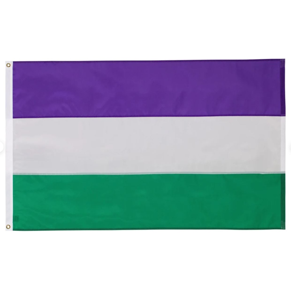 Zac's Alter Ego - 5 x 3 Feet Genderqueer with Brass Eyelets Flagge - Mehrfarben